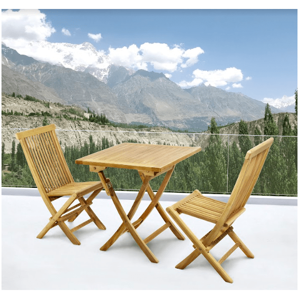 Set mesa sillas teca natural