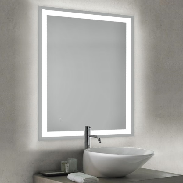 Emuca espejo de baño heracles con iluminación LED frontal y decorativa