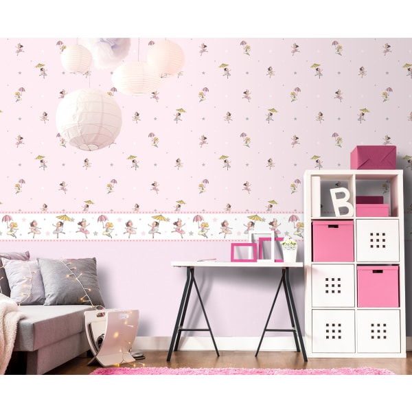 Papel pintado bailarinas rosa