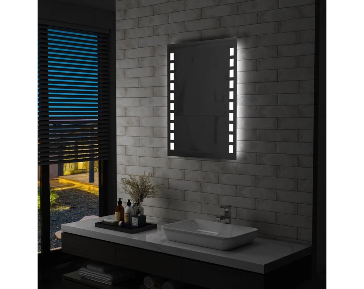 Espejo de pared de baño con LED 60x80 cm