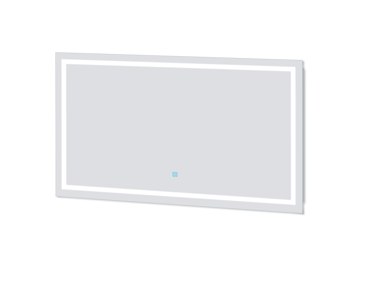 Espejo baño rectangular con led 120 x 70 cm, 2 botón tátil, antivaho