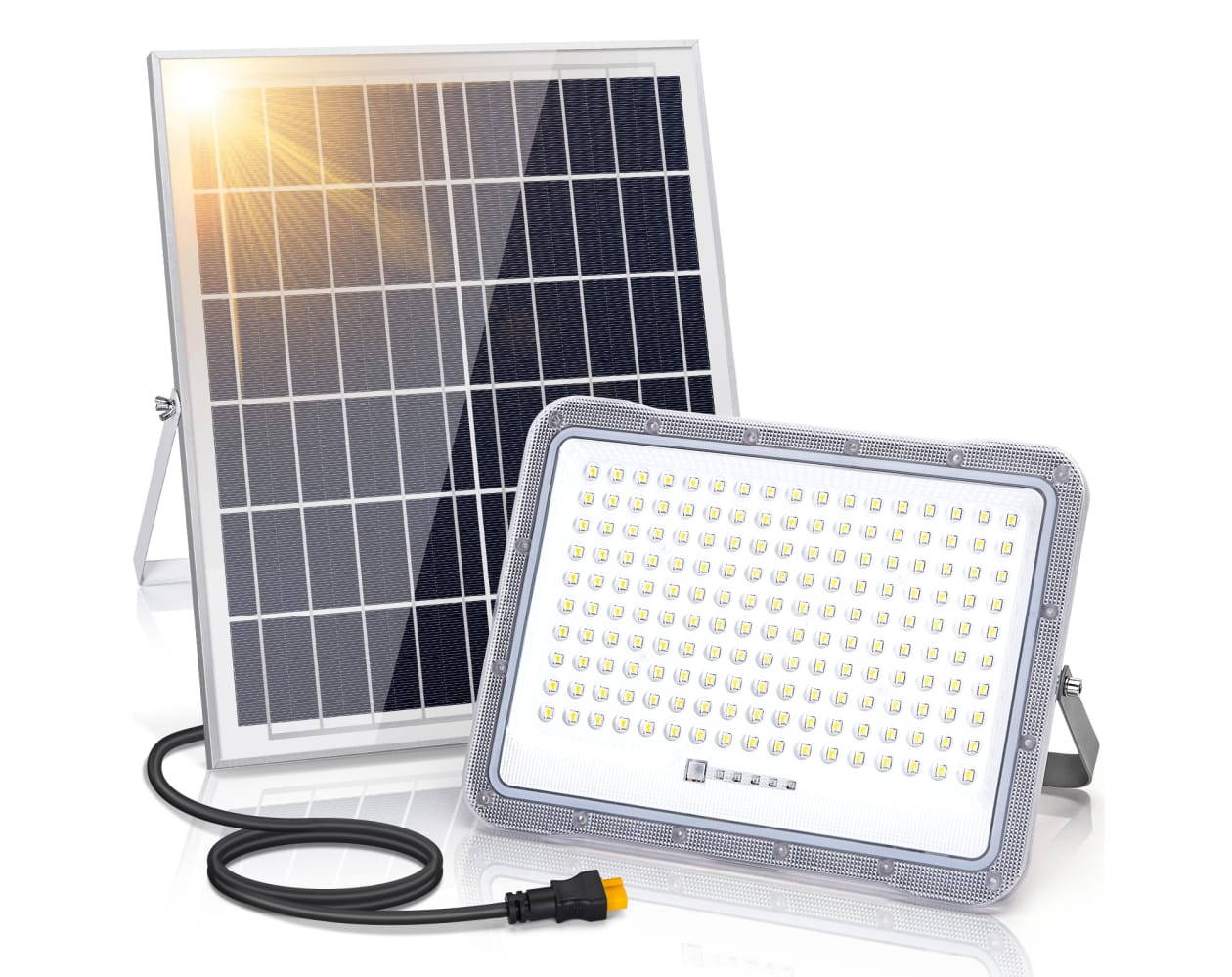 Bombilla Solar Portátil Recargable con Sensor de Luz LED Mando a