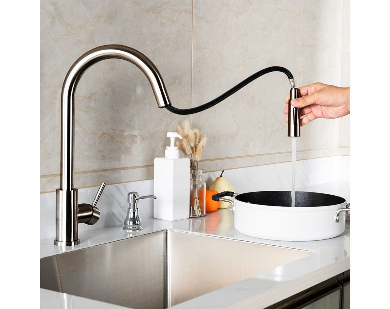 Grifo monomando cocina fregadero extraible mir Brico Depot