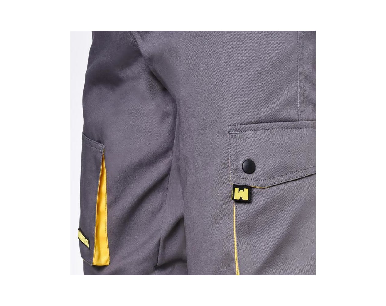 Pantalones cortos detrabajo multibolsillos resistentes gris amarillo talla 38 40 s Brico Depot