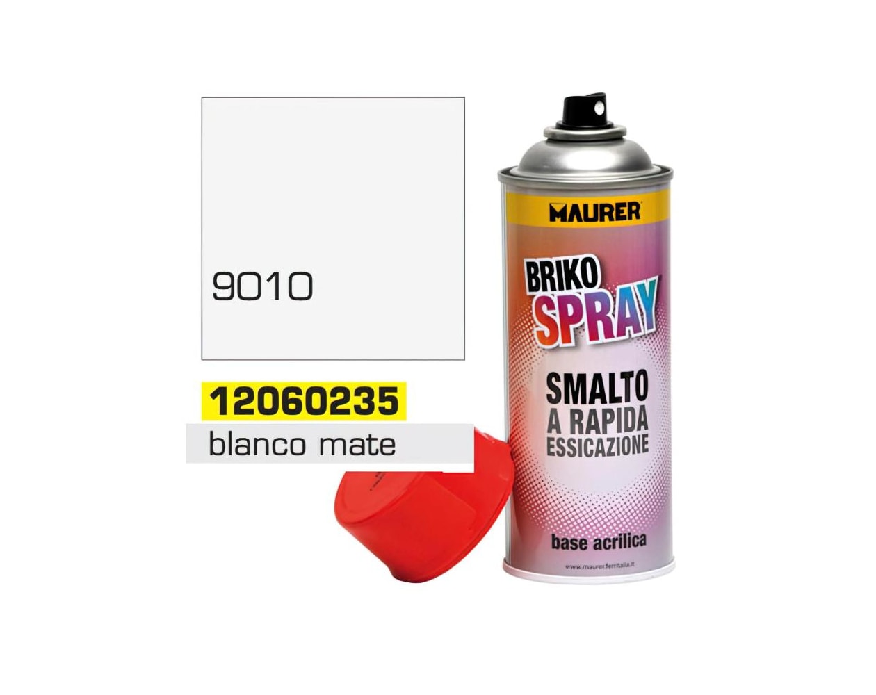 Pintura Spray Acrilica Blanco Mate 400ml 719B12 — Bricoruiz