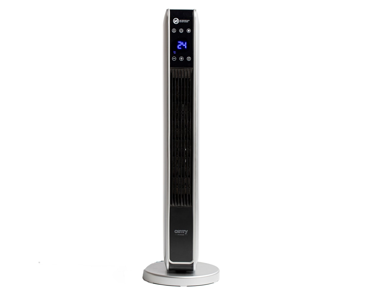 Calefactor de Torre Cer mico Mando Distancia Tem Blanco Negro