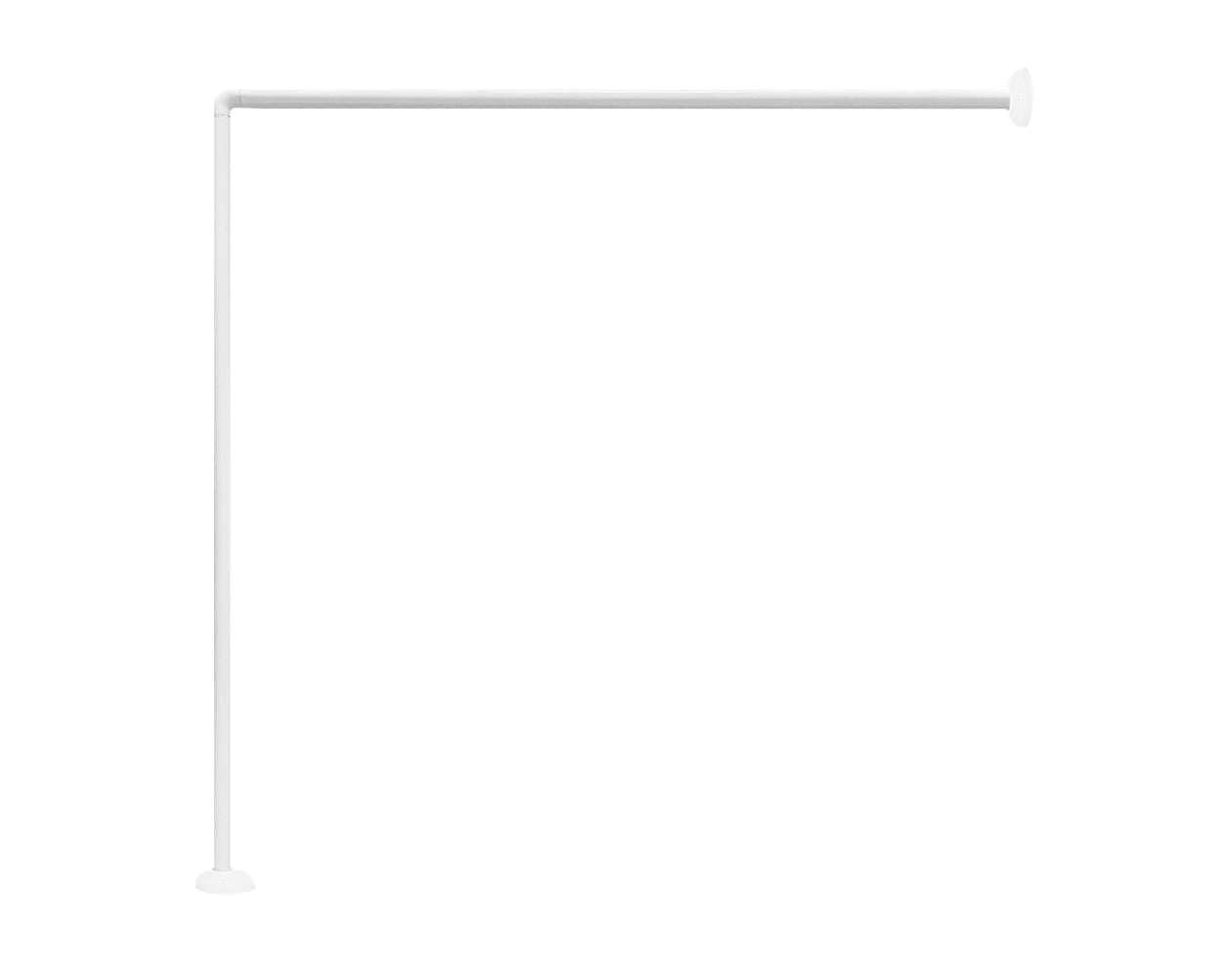 Acomoda textil – barra cortina ducha universal de aluminio en forma de l.