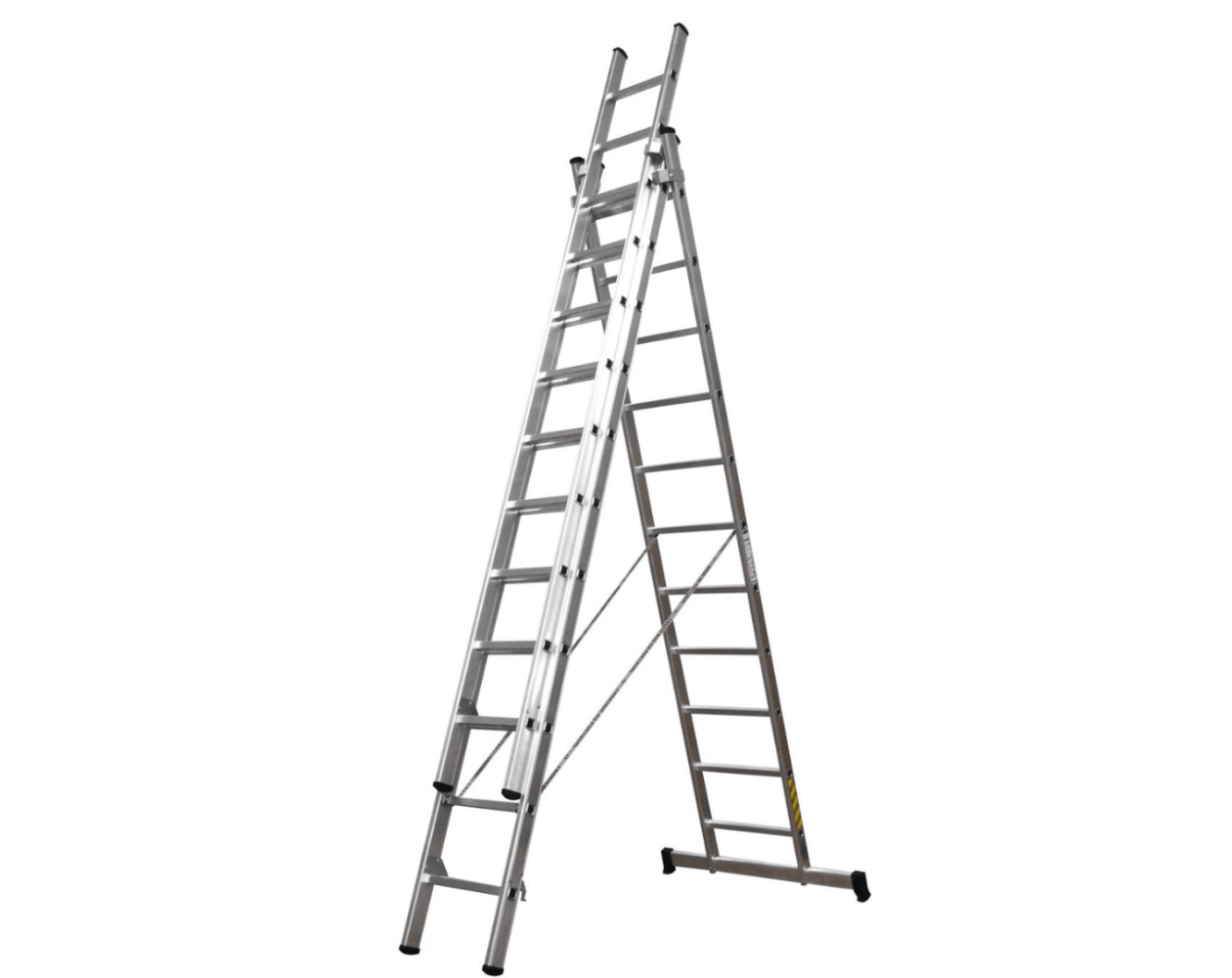 Escalera extensible profesional (Altura de trabajo: 3,5 m, 4 x 4