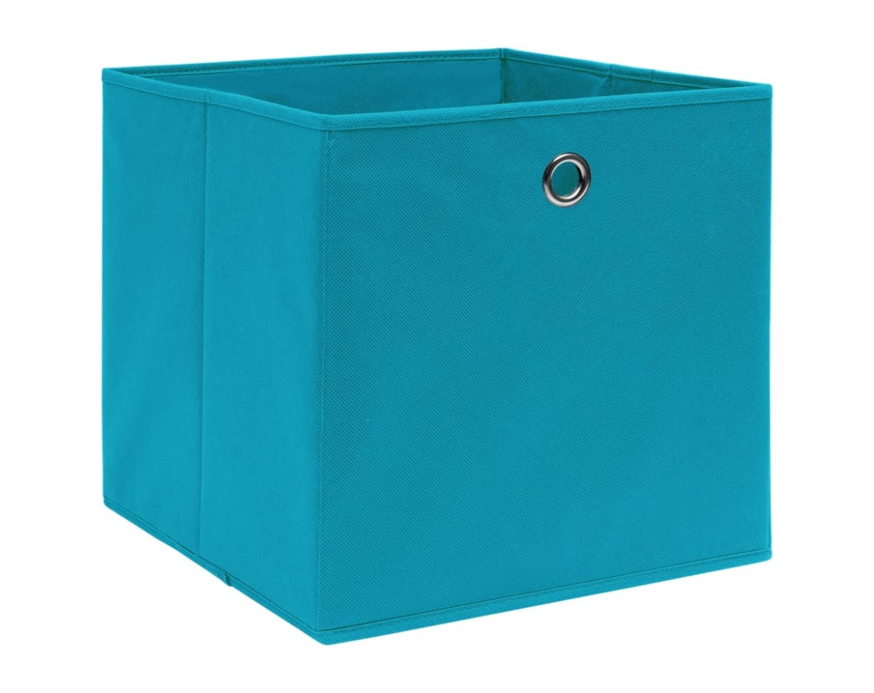 Cajas de almacenaje 10 uds tela no tejido 28x28x28 cm azul bebé