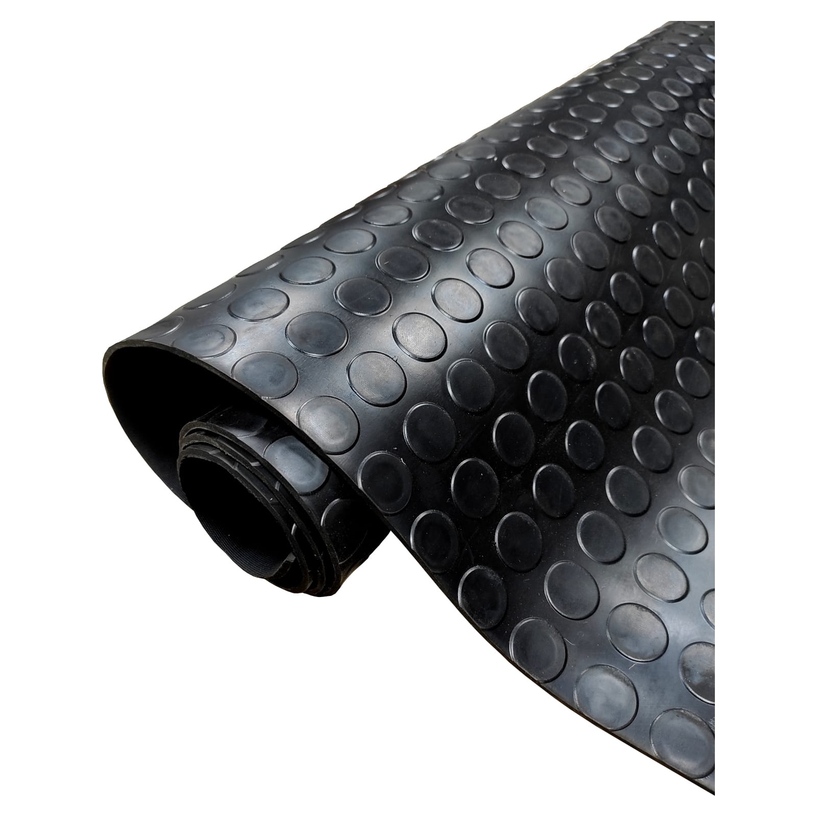 Revestimiento de Caucho Antideslizante Suelo Goma PVC (Negro -140 x 150 cm)