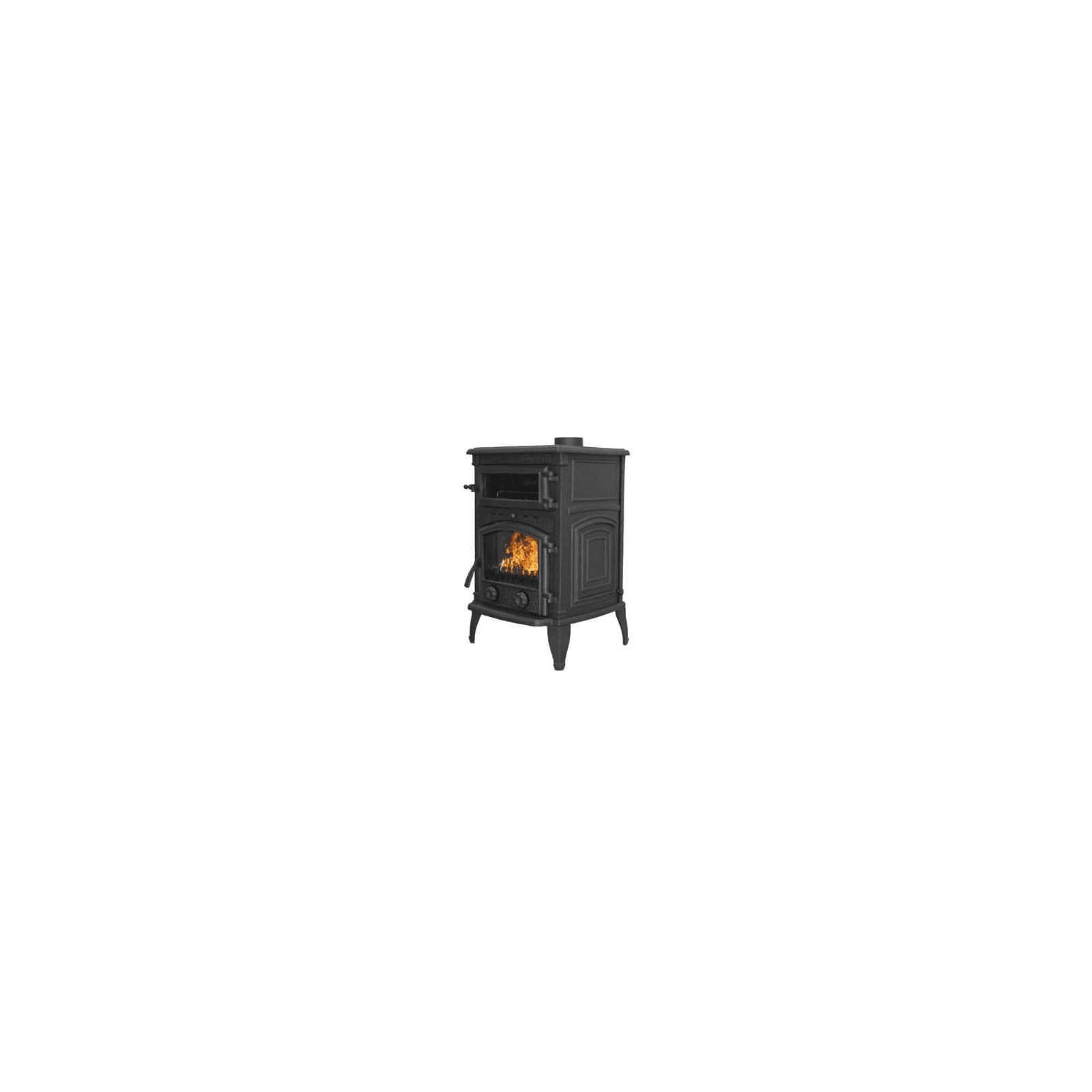Estufa de leña Antares Iron con horno de Eider Biomasa