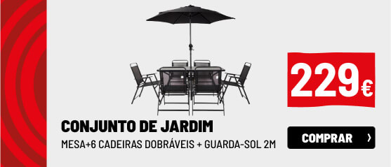 Conjunto De Jardim Bahama Mesa + 6 Cadeiras + Guarda-Sol