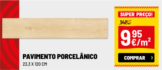 Pavimento porcelânico Cartago faia 23,3x120cm