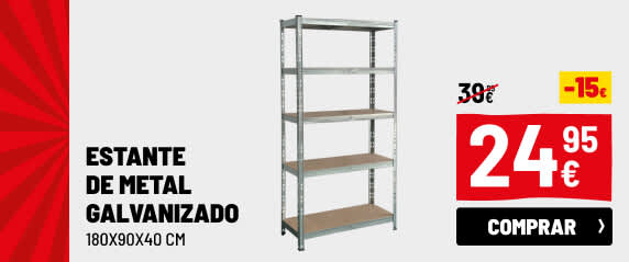Estante 180x90x40cm 175Kg Galvanizado