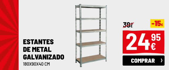 Estante 180x90x40cm 175Kg Galvanizado
