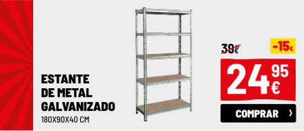 Estante 180x90x40cm 175Kg Galvanizado