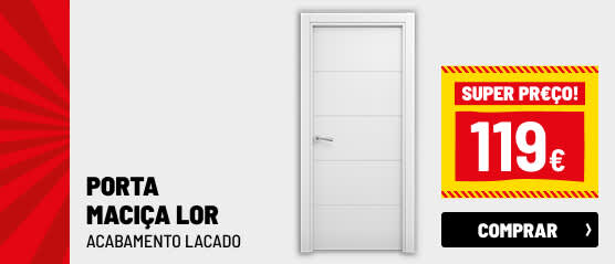 Porta de Interior maciça lacada branca LOR 70 cm direita com moldura GEOM