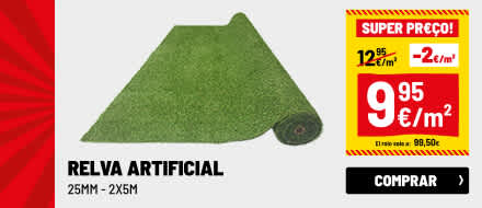 Relva artificial 2x5m 25mm