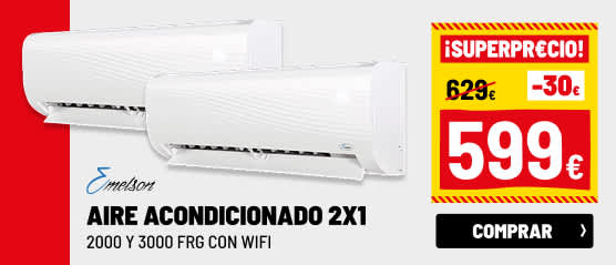 Aire acondicionado multisplit 2x1 2250 frg + 3000 frg Wi-Fi Emelson