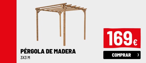 Pérgola de madera 3x3m Harmala Blooma
