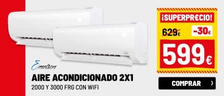Aire acondicionado multisplit 2x1 2250 frg + 3000 frg Wi-Fi Emelson