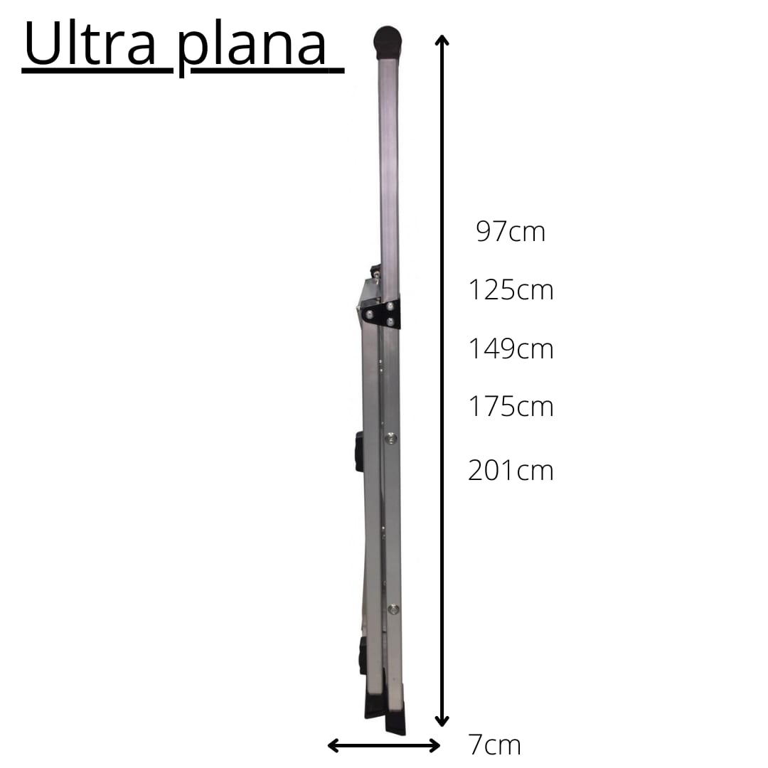 Escalera de aluminio plegable PLANA HOMELUX-5 Peldaños 163cm