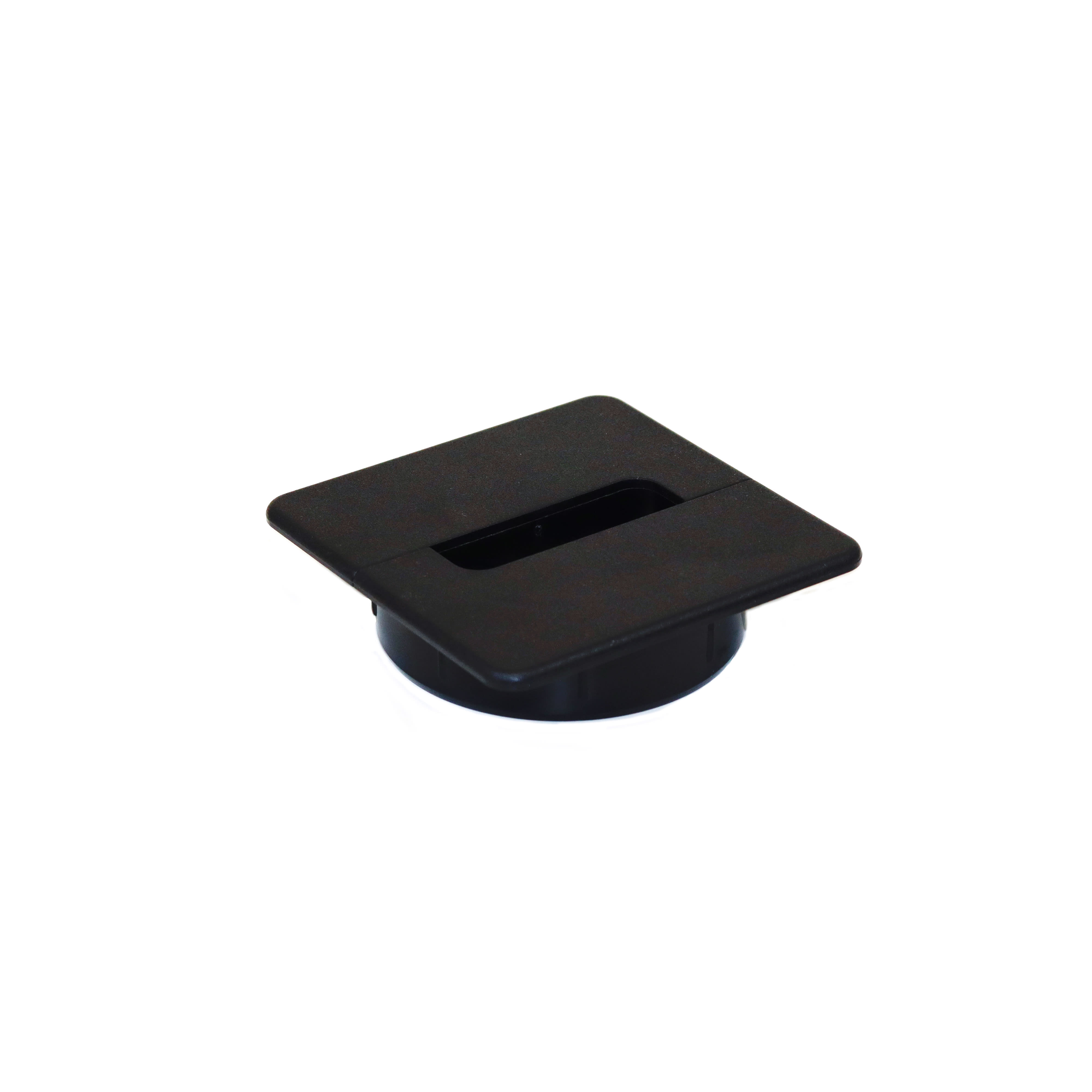 EMUCA - Pasacables de Mesa Circular Ø80mm de plástico Negro, Tapa pasacables  encastrable en Mesa de Oficina/