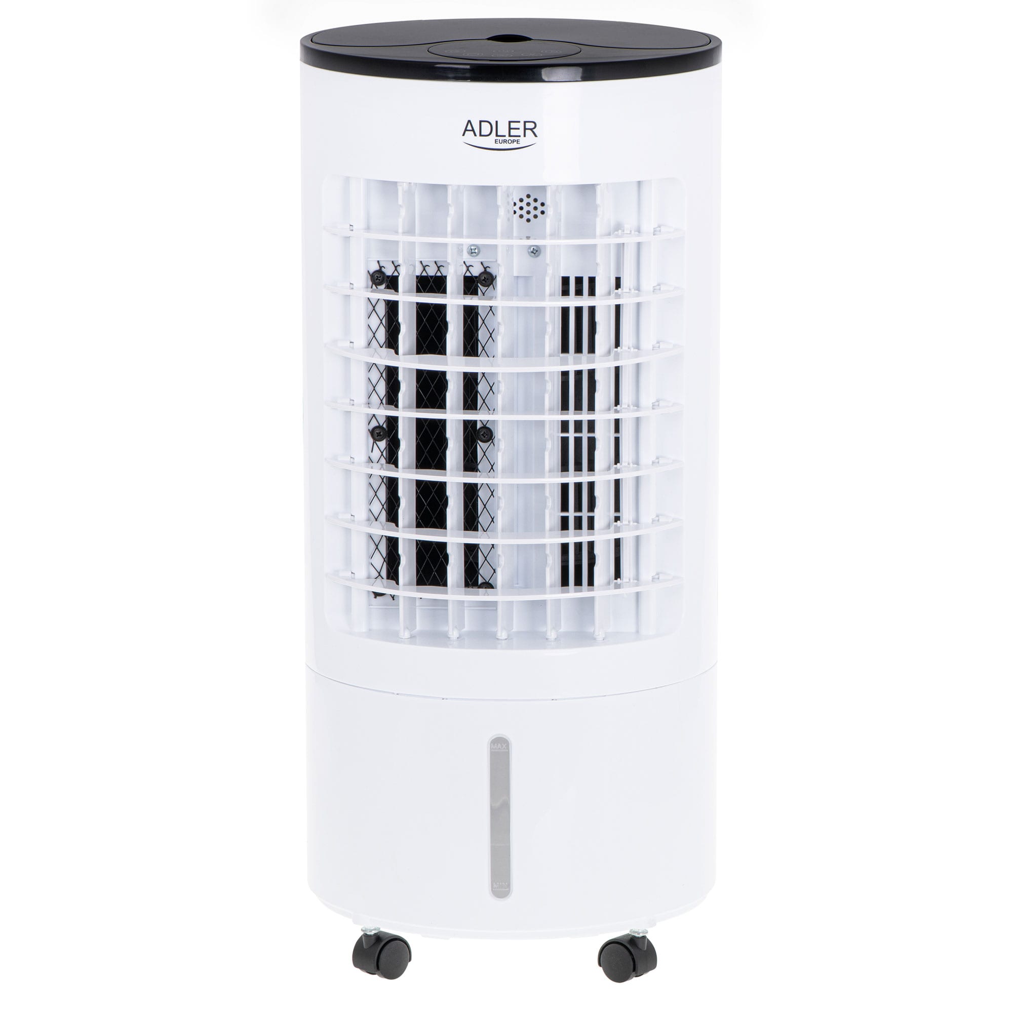 Climatizador evaporativo de gran caudal con ventilador y purificador