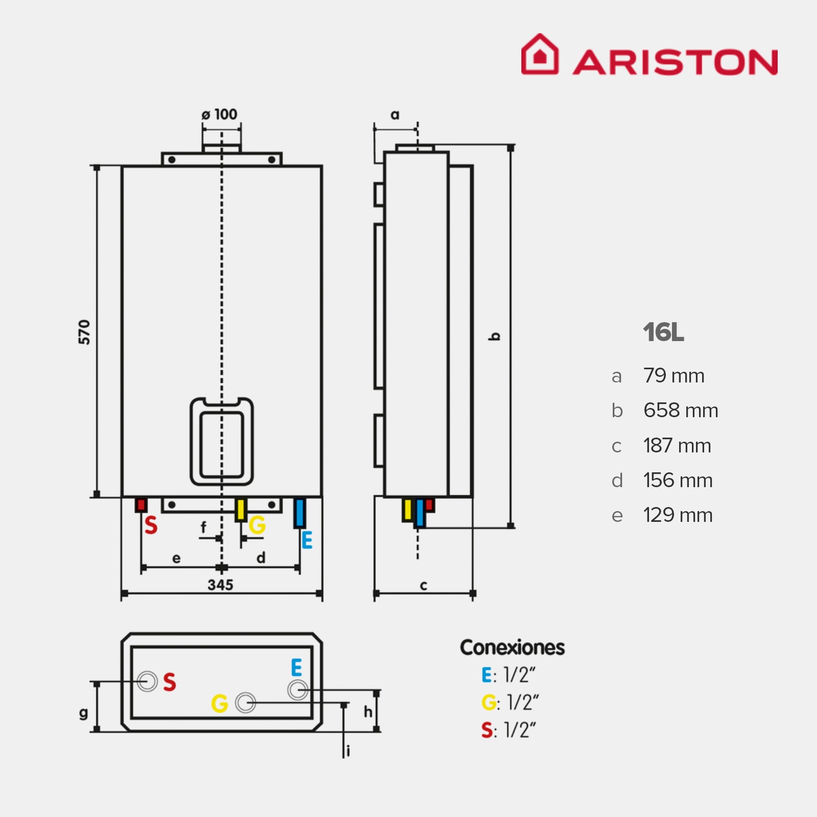 Calentador estanco para gas butano Ariston NEXT EVO X SFT 16 litros —  Rehabilitaweb