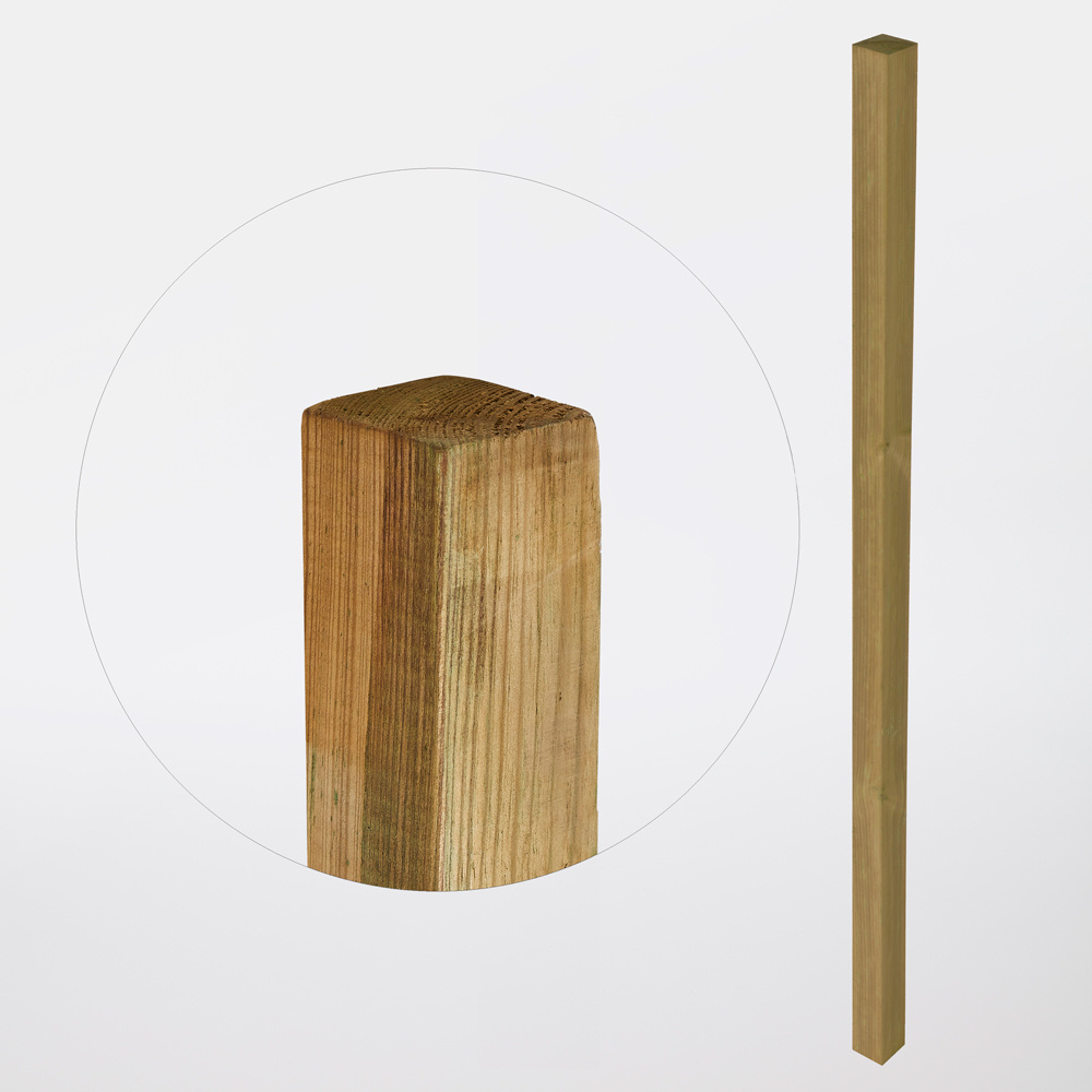 Poste de madeira 180 x 4,5 x 4,5 cm