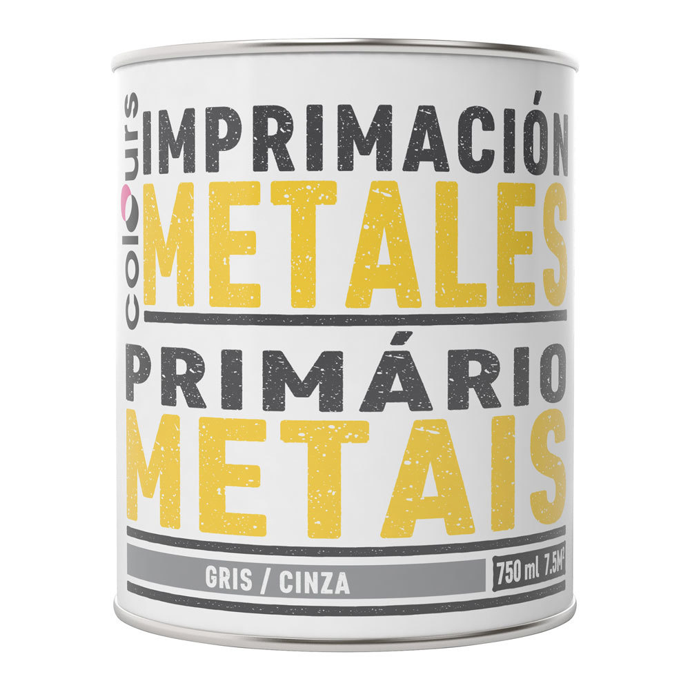 Imprimación para metal gris colours 750 ml