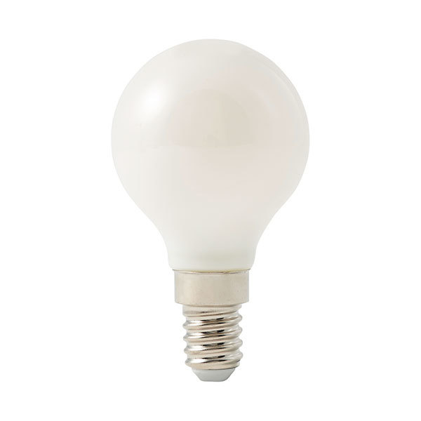 Lâmpada de filamento LED Diall miniglobo opalino E14 5,5 W luz amarela