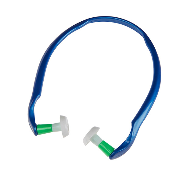Tapones de protección auditiva con banda flexible azul 17 db