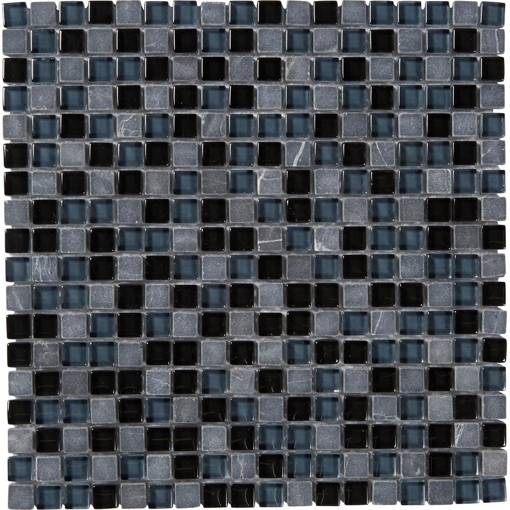 Mosaico Barya negro azul 30x30 cm