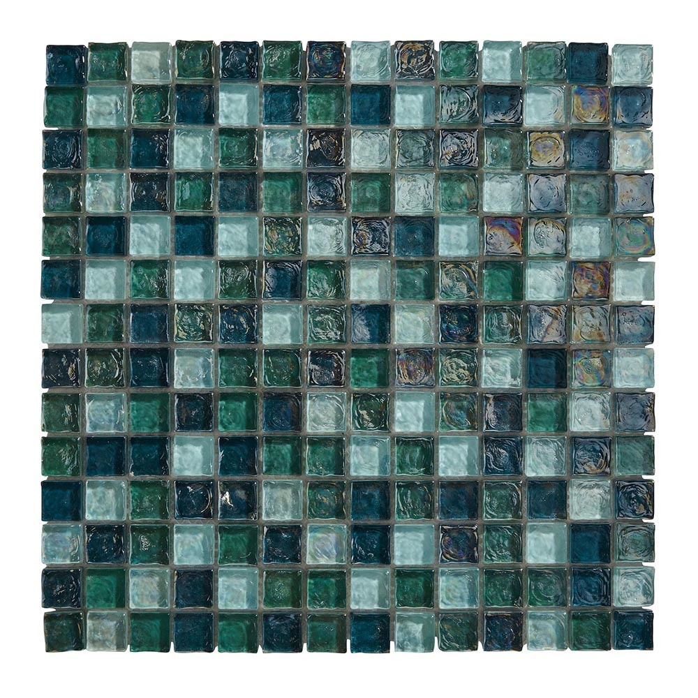 Malha de mosaico bressia azul e verde 30,6 x 30,6 cm