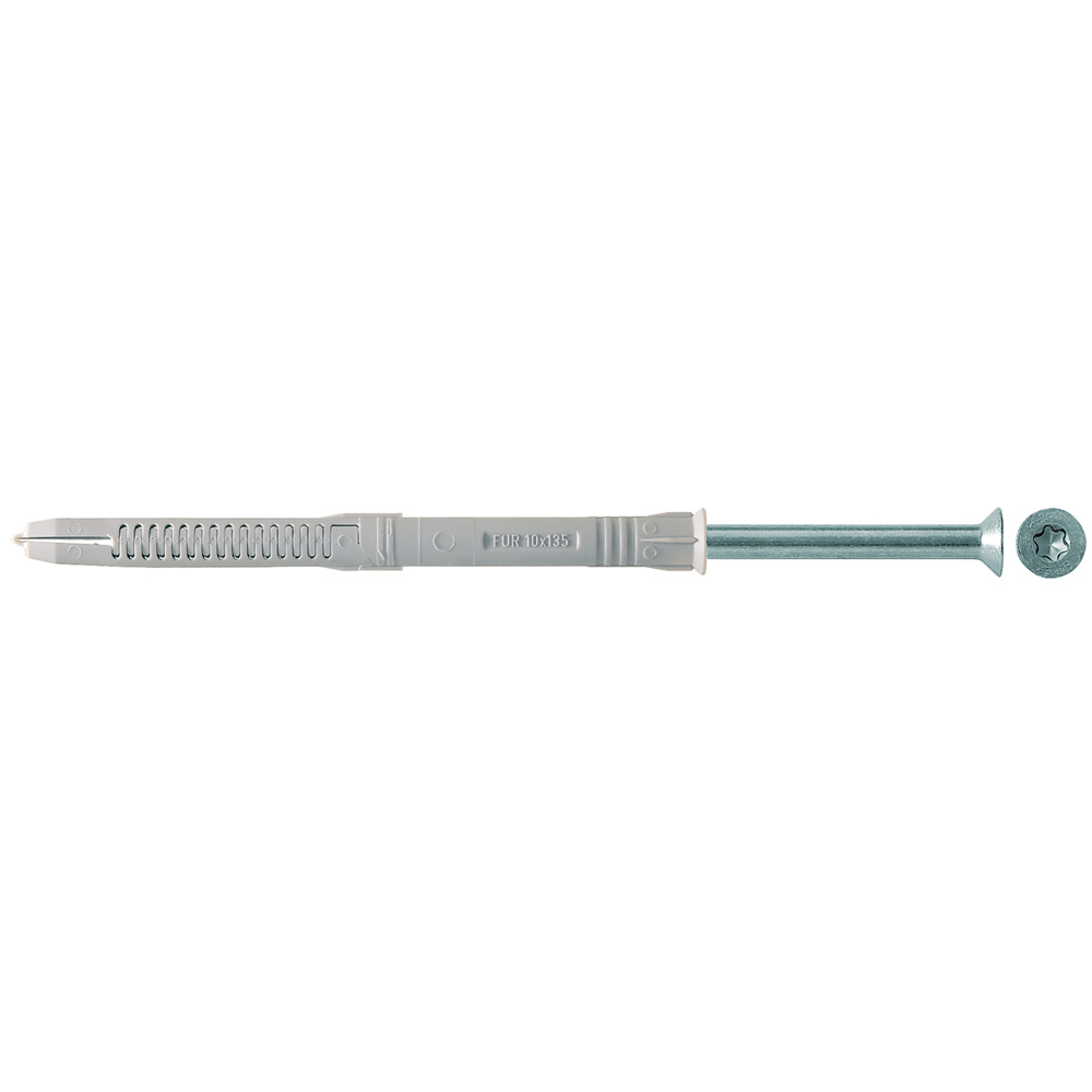Pack 4 tacos largo con tornillo torx fischer 8 x 100 mm