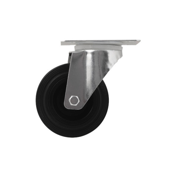 RODA GIRATÓRIA Ø 10 CM COM CHAPA