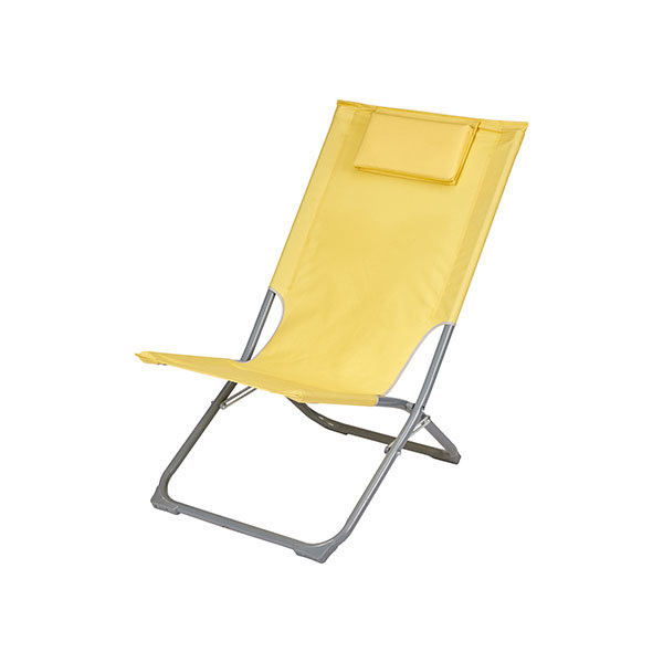 Cadeira Dobrável para Jardim ou Praia Curacao Amarela 100 kg
