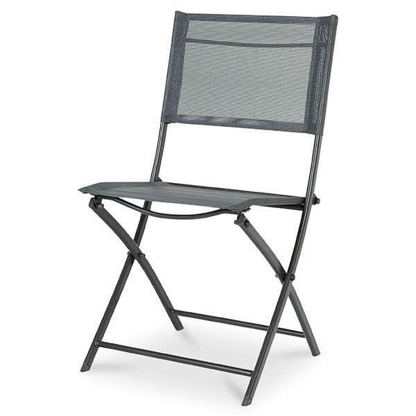 Cadeira Dobrável Saba Cinza Antracite 84,5 x 46,5 cm