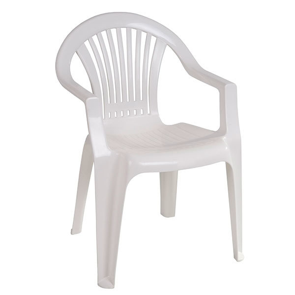Cadeira de Jardim Monoblock Braga Branca 56 x 54 x 80 cm