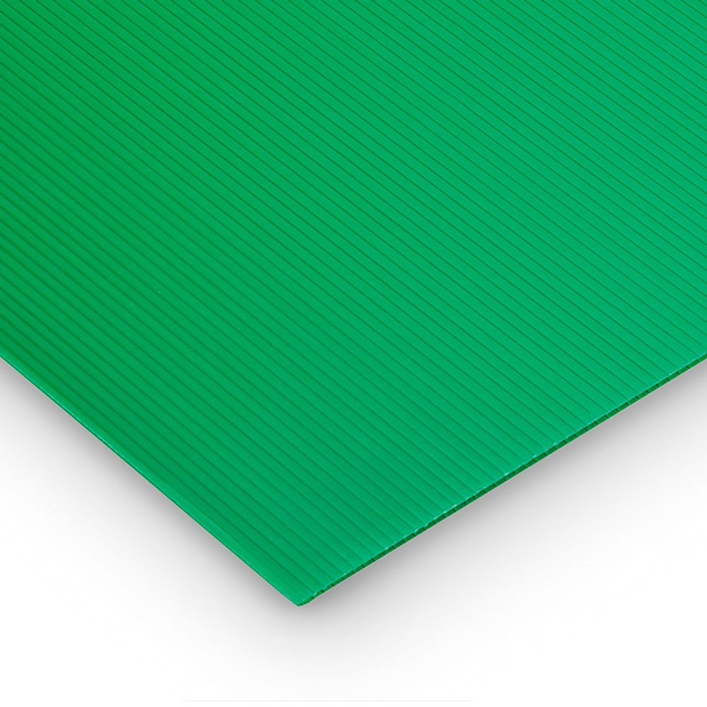 Placa poliestireno alveolar  verde 2,5mm 500x1500