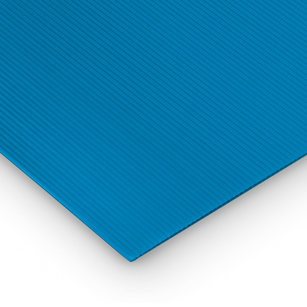Placa poliestireno alveolar  azul 2,5mm 500x1500