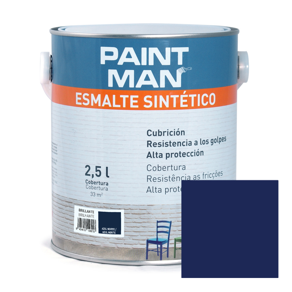 Esmalte sintético azul norte brillante paintman 2,5 l