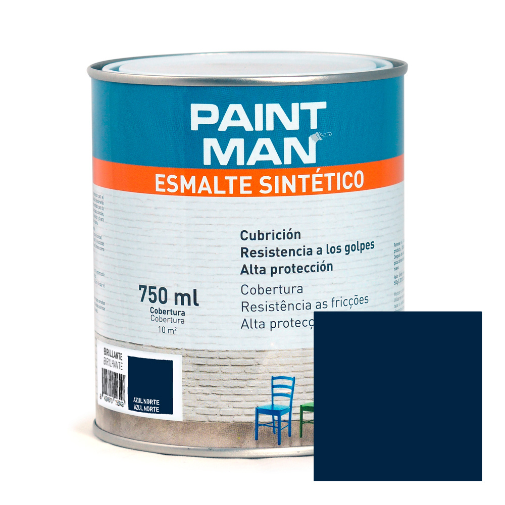 Esmalte sintético azul norte brillante paintman 750 ml