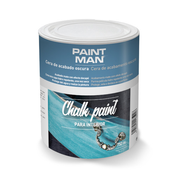 Cera para acabamento de móveis chalk paint escuro 750 ml