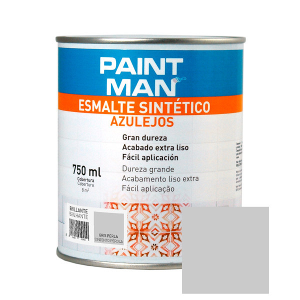 Esmalte sintetico azulejos brilhante cinzento pérola 750ml