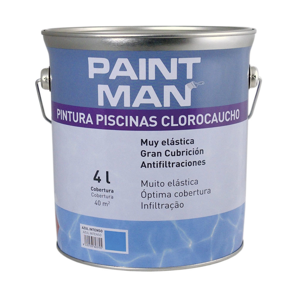 Pintura piscina clorocaucho azul Paintman 4 L