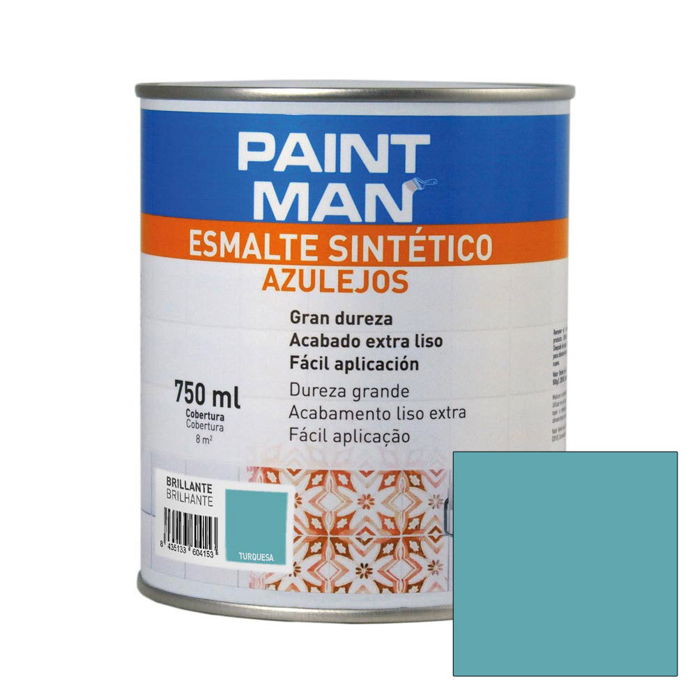 Esmalte sintético azulejos brilhante turquesa paintman 750 ml