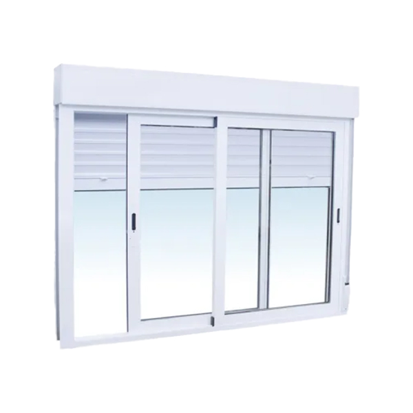 Ventana de aluminio corredera 76 x 108 cm con persiana