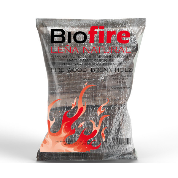 Saco de leña 15 kg Biofire